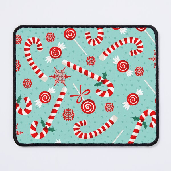 Item preview, Candy canes on blue designed and sold by Cheekyleopard.