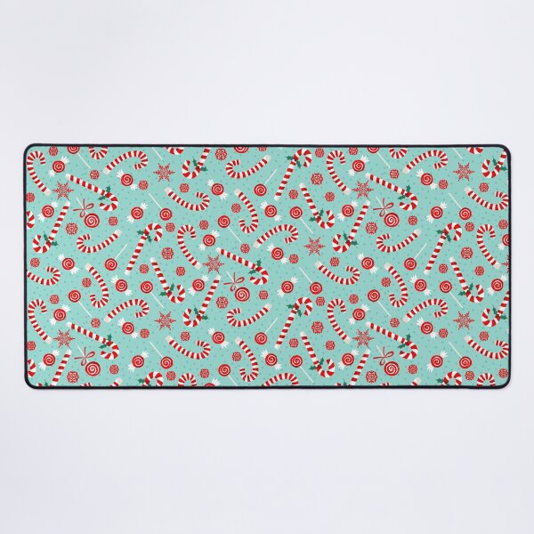 Item preview, Candy canes on blue designed and sold by Cheekyleopard.