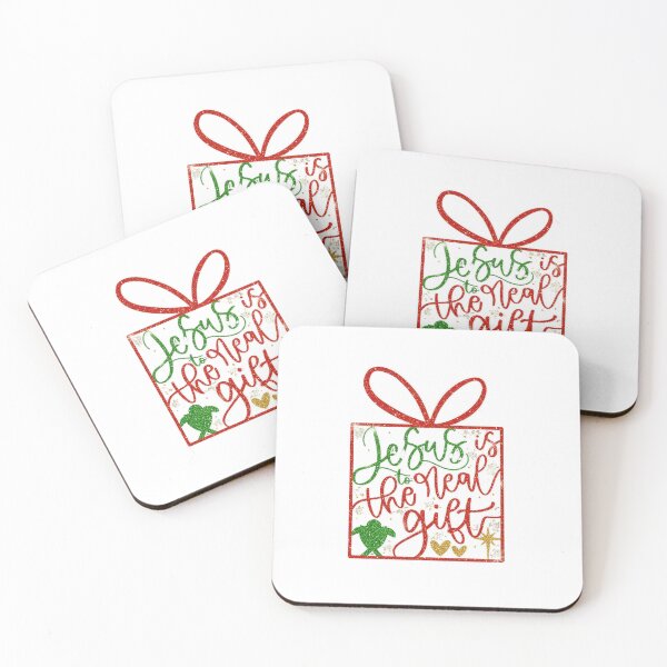 Item preview, Jesus is The Gift Religious Christmas Glitter Design designed and sold by HBDStudio.