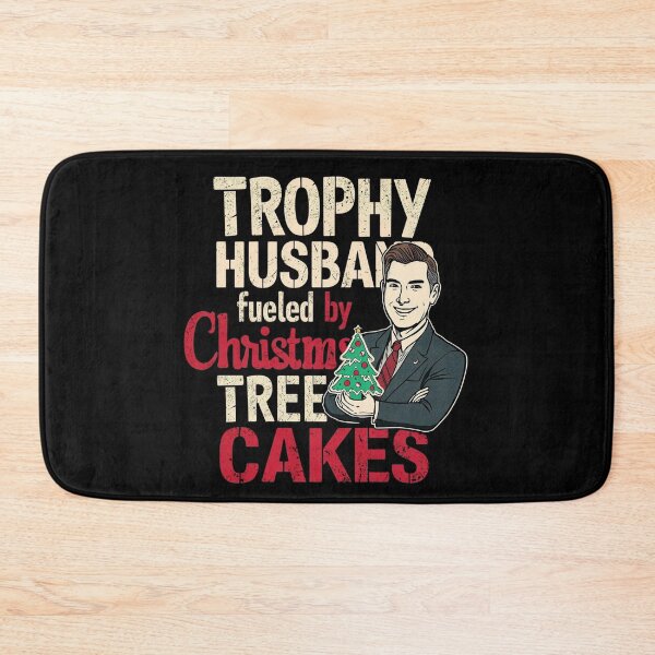 Item preview, Trophy Husband Fueled by Christmas Tree Cakes – Funny Christmas Cartoon Design designed and sold by SaritaVerseArt.