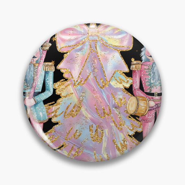 Item preview, Pastel Nutcracker Pink Blue Glitter Christmas Tree Fantasy Art designed and sold by CrinoSwice.