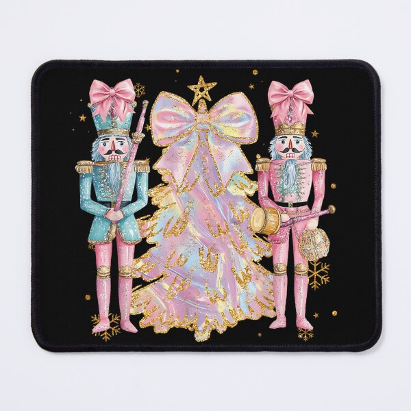 Item preview, Pastel Nutcracker Pink Blue Glitter Christmas Tree Fantasy Art designed and sold by CrinoSwice.