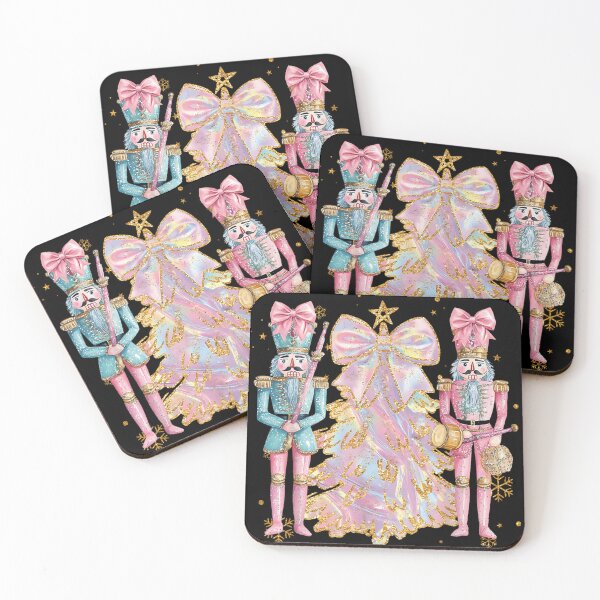 Item preview, Pastel Nutcracker Pink Blue Glitter Christmas Tree Fantasy Art designed and sold by CrinoSwice.