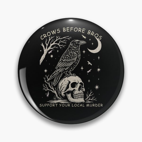 Item preview, Crows Before Bros Support Your Local Murder Vintage Crow Design designed and sold by flagylART.