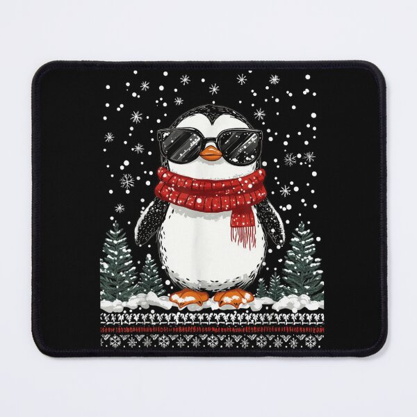 Item preview, Cool Penguin Sunglasses Red Scarf Ugly Christmas Sweater Design designed and sold by CrinoSwice.