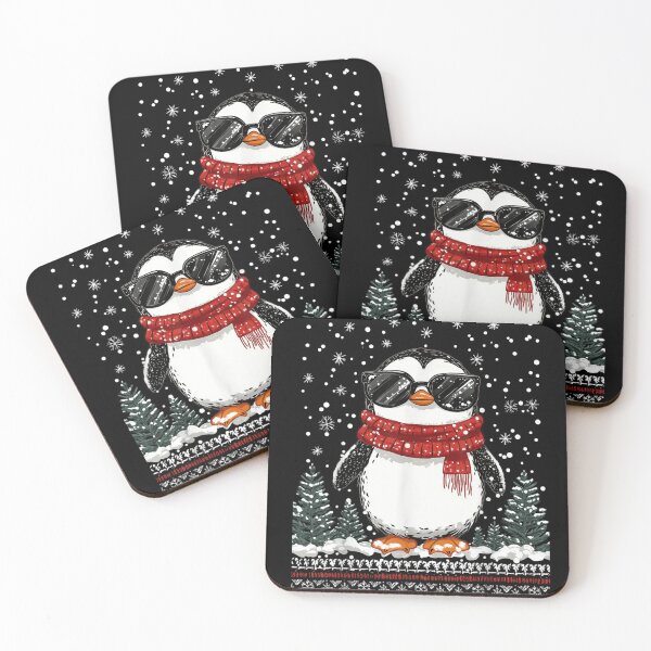 Item preview, Cool Penguin Sunglasses Red Scarf Ugly Christmas Sweater Design designed and sold by CrinoSwice.