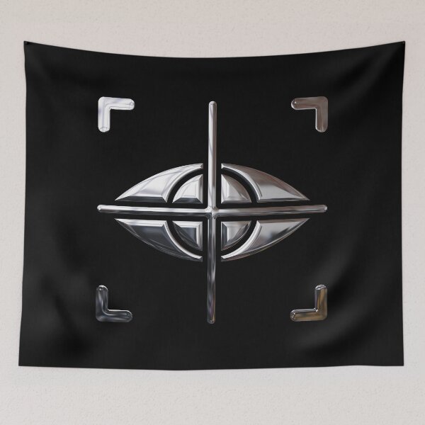 Item preview, Scope viewfinder chrome 3d logo design designed and sold by  [HOT TECHNO NEAR YOU] Studios.