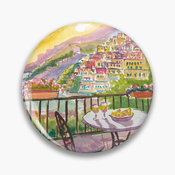 Item preview, Positano Balcony View with Lemons, Amalfi Coast and Cityscape designed and sold by artshop77.