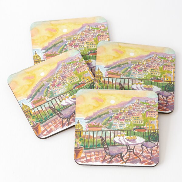 Item preview, Positano Balcony View with Lemons, Amalfi Coast and Cityscape designed and sold by artshop77.