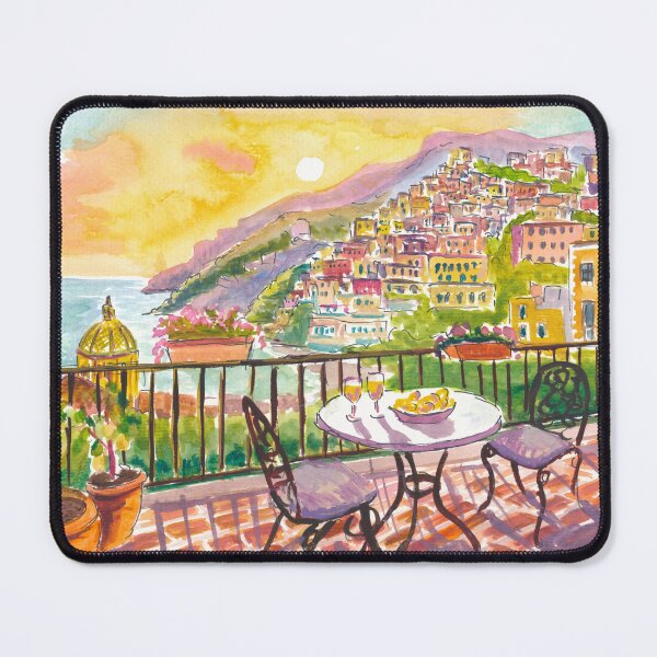 Item preview, Positano Balcony View with Lemons, Amalfi Coast and Cityscape designed and sold by artshop77.