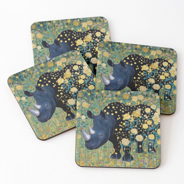 Item preview, Rhino Among Golden Roses designed and sold by lautir.