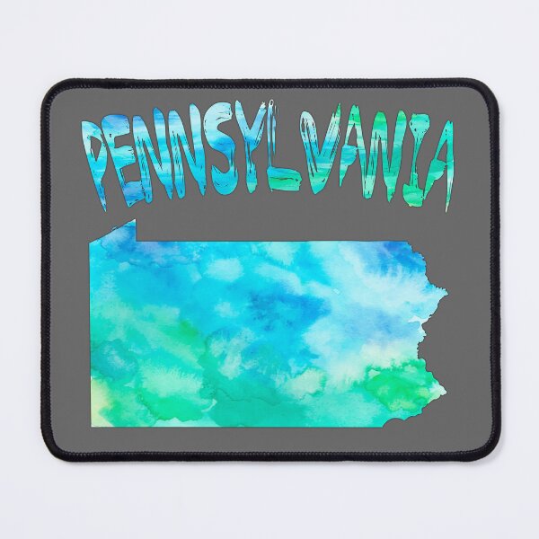 Item preview, Vibrant Watercolor Pennsylvania State Outline Art designed and sold by mashmosh.