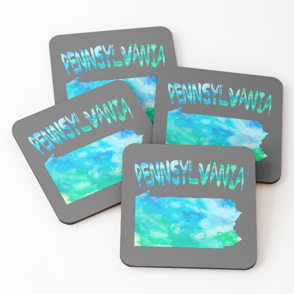 Item preview, Vibrant Watercolor Pennsylvania State Outline Art designed and sold by mashmosh.