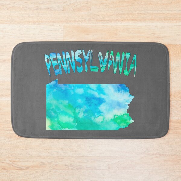Item preview, Vibrant Watercolor Pennsylvania State Outline Art designed and sold by mashmosh.