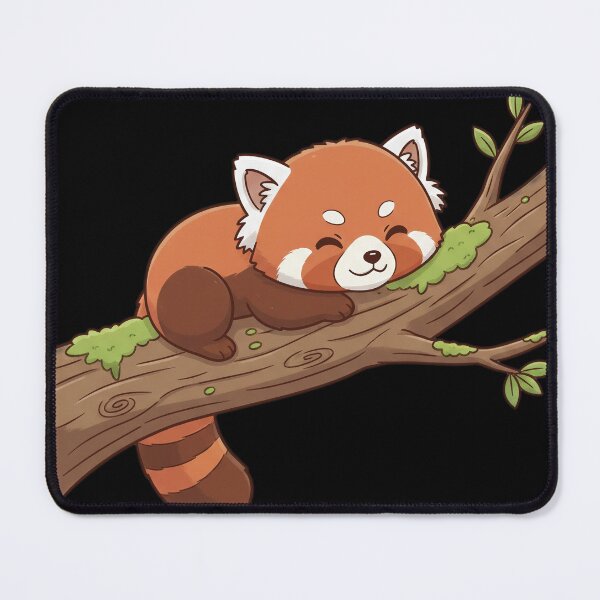 Item preview, Adorable Sleeping Red Panda - Cute Kawaii Cartoon designed and sold by Wild-way Art.