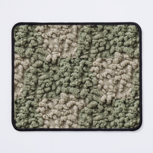 Item preview, Green Beige Knitted Yarn Texture Close-Up Fabric Design designed and sold by SplashTastic.