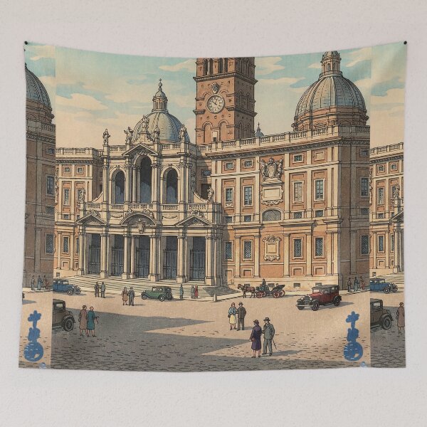 Item preview, Basilica of Santa Maria Maggiore Japanese Woodblock Print designed and sold by Takeda-art.