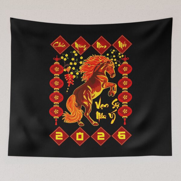Item preview, Chuc Mung Nam Moi 2026 Horse Vietnamese Lunar New Year 2026 designed and sold by JeneMindy.