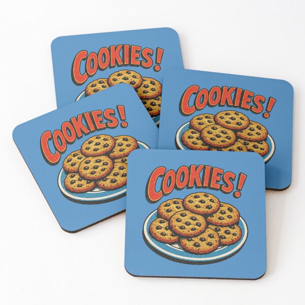 Item preview, Vintage Cookie Poster – Retro Chocolate Chip Cookies Artwork designed and sold by The Devil's Bargain.