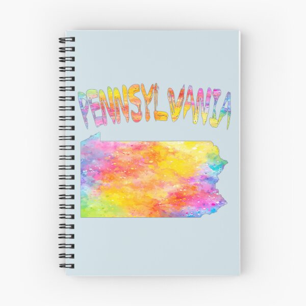 Item preview, Vibrant Watercolor Pennsylvania Map & Rainbow State Art designed and sold by mashmosh.