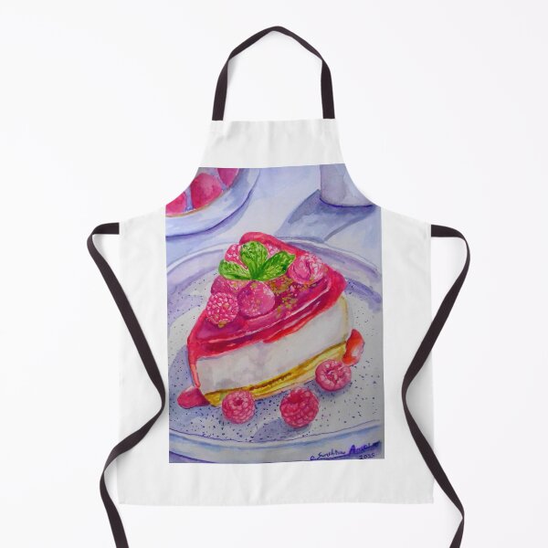 Item preview, Raspberry White Chocolate Cake Watercolor Realistic Food Painting  designed and sold by happiartworks .