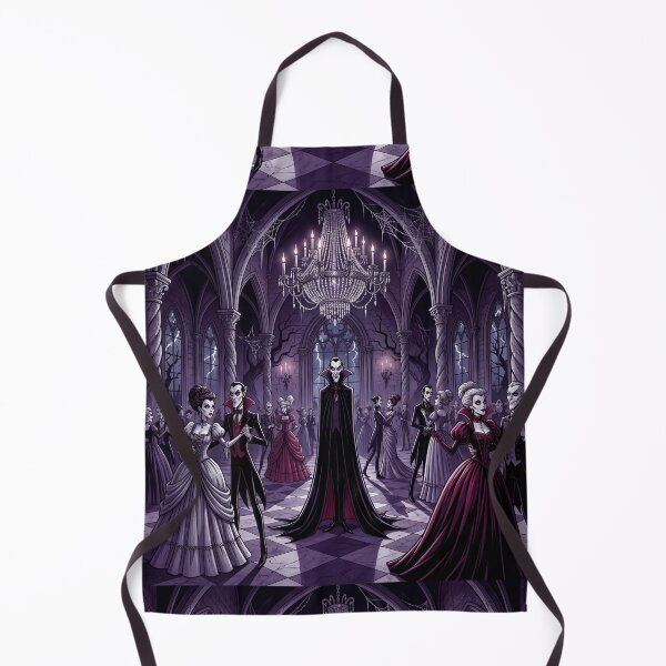 Item preview, Dracula in his dark ballroom illustration gothic vampire art designed and sold by Vintage Designs +.
