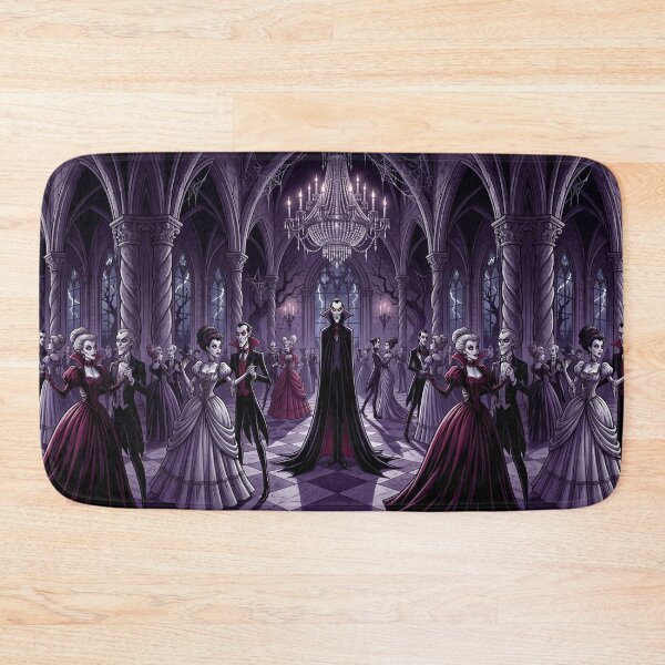 Item preview, Dracula in his dark ballroom illustration gothic vampire art designed and sold by Vintage Designs +.