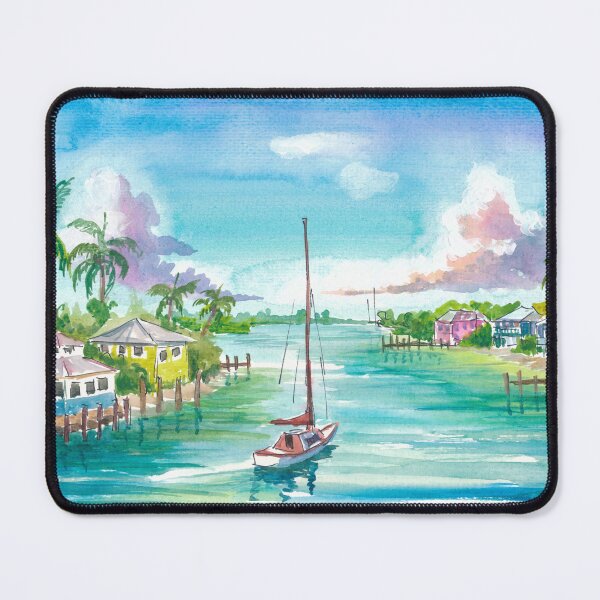 Item preview, Sunlit Marsh Harbour on Abaco Island Coastal Serenity designed and sold by artshop77.