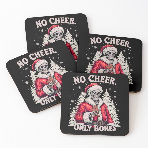 Item preview, Funny Skeleton Santa Christmas Design: No Cheer Only Bones designed and sold by Savage Dreams.