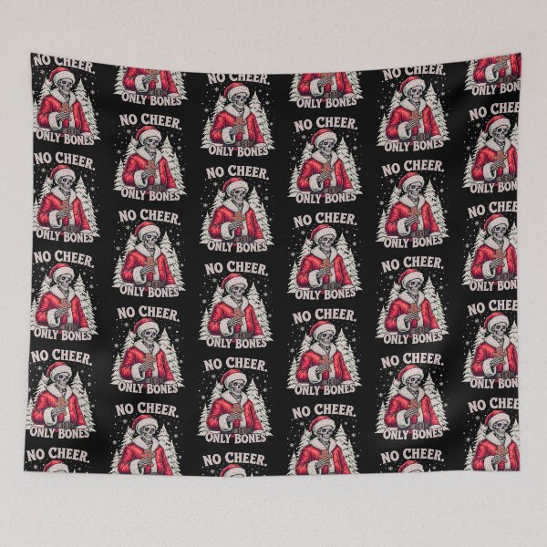 Item preview, Funny Skeleton Santa Christmas Design: No Cheer Only Bones designed and sold by Savage Dreams.