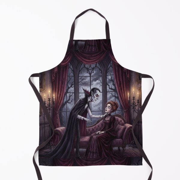 Item preview, Dracula seduces Mina illustration gothic vampire art designed and sold by Vintage Designs +.