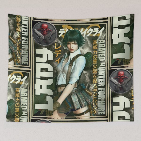 Item preview, Devil May Cry Lady Classic Retro Gaming Art  designed and sold by Back2Collage.