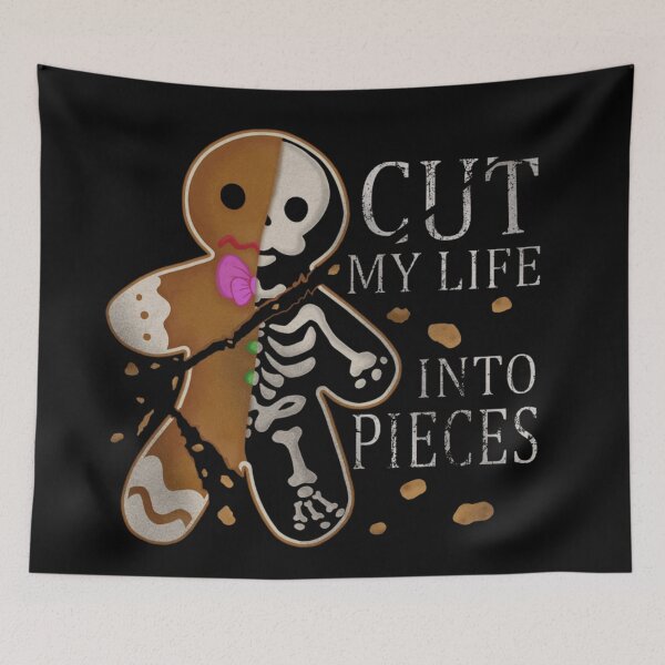 Item preview, Cut My Life Into Pieces Funny Gingerbread Skeleton Emo Song Parody designed and sold by Jone Cham.