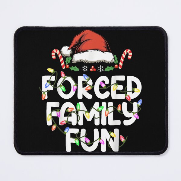Item preview, Forced Family Fun Funny Christmas Lights Santa Hat Holiday Humor designed and sold by Jone Cham.