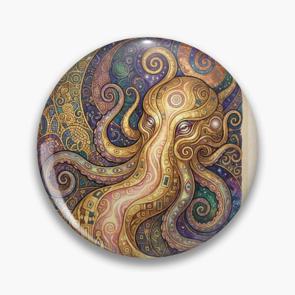 Item preview, Eldritch Golden Serpent creature of folklore watercolor artwork illustration designed and sold by Vintage Designs +.