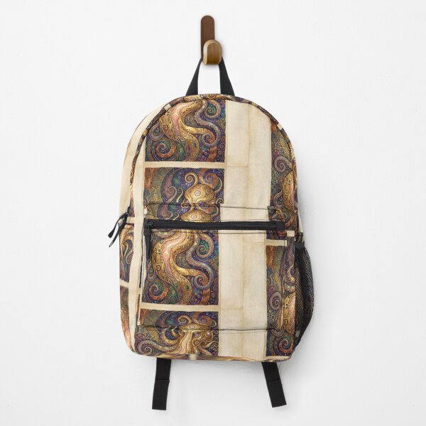 Item preview, Eldritch Golden Serpent creature of folklore watercolor artwork illustration designed and sold by Vintage Designs +.