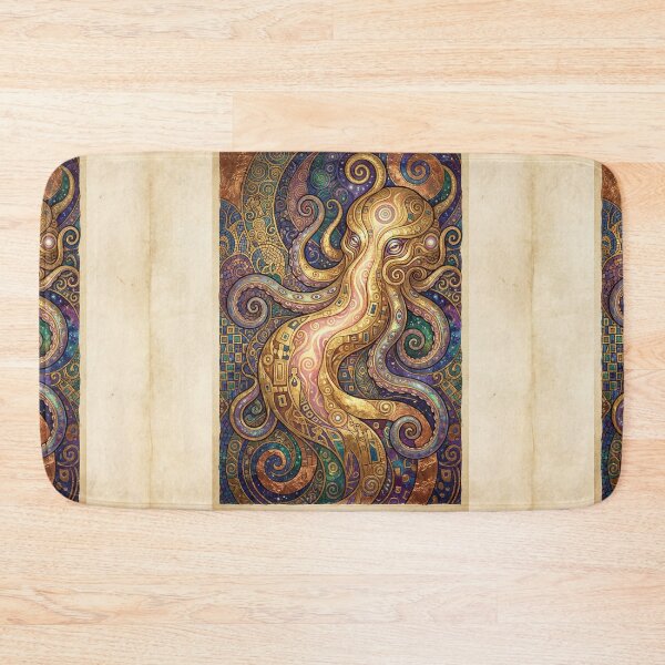 Item preview, Eldritch Golden Serpent creature of folklore watercolor artwork illustration designed and sold by Vintage Designs +.