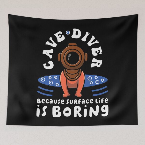 Item preview, Cave Diver Cave Diving Vintage Diver Funny Quote designed and sold by JuneLisa1.
