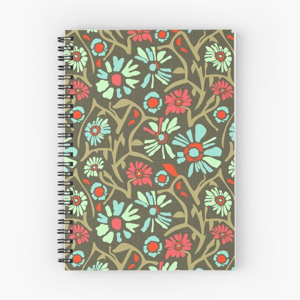 Item preview, Desert. Turquoise flowers on a khaki background designed and sold by Alex  Blud.