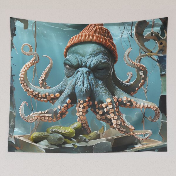 Item preview, Octopus Pickle Emporium designed and sold by ONYX Pixee.