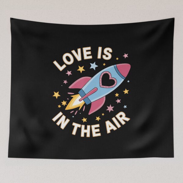 Item preview, Love Is In The Air Rocket Valentine Space Lover designed and sold by MarianMartha.