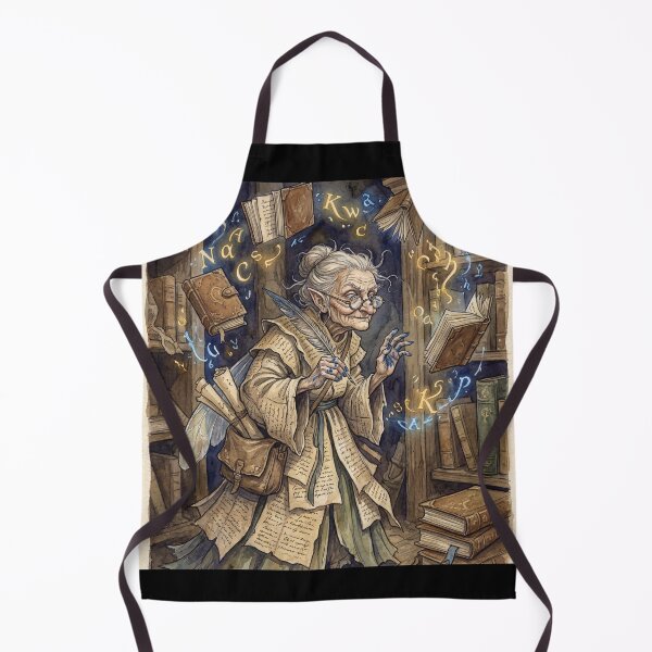 Item preview, Fairy Librarian creature of folklore watercolor artwork illustration designed and sold by Vintage Designs +.