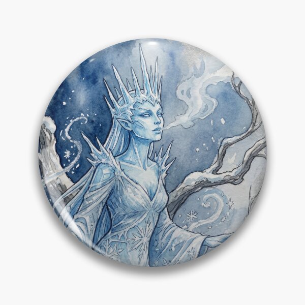 Item preview, Ice Fairy creature of folklore watercolor artwork illustration designed and sold by Vintage Designs +.