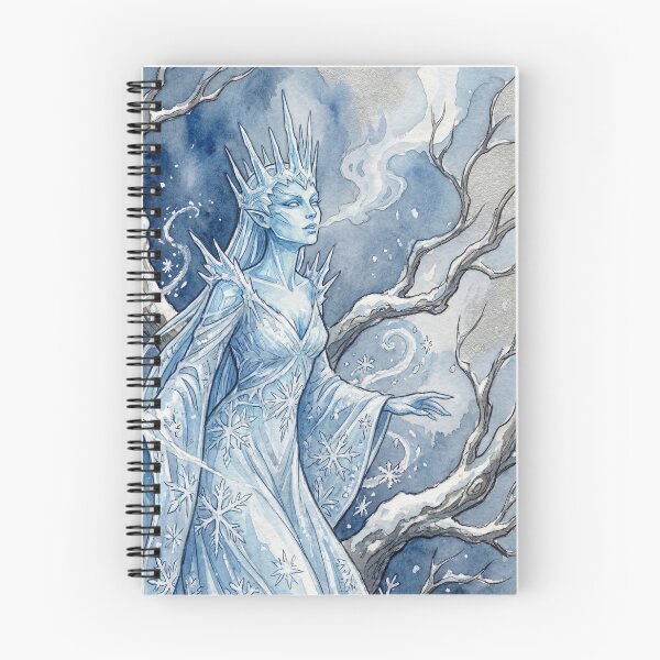 Item preview, Ice Fairy creature of folklore watercolor artwork illustration designed and sold by Vintage Designs +.