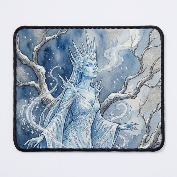 Item preview, Ice Fairy creature of folklore watercolor artwork illustration designed and sold by Vintage Designs +.