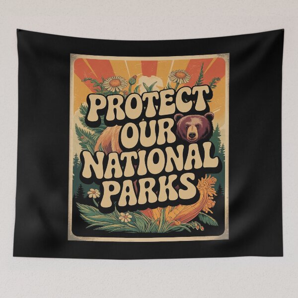 Item preview, Protect Our National Parks Nature Conservation Groovy designed and sold by RoyTill0Art.