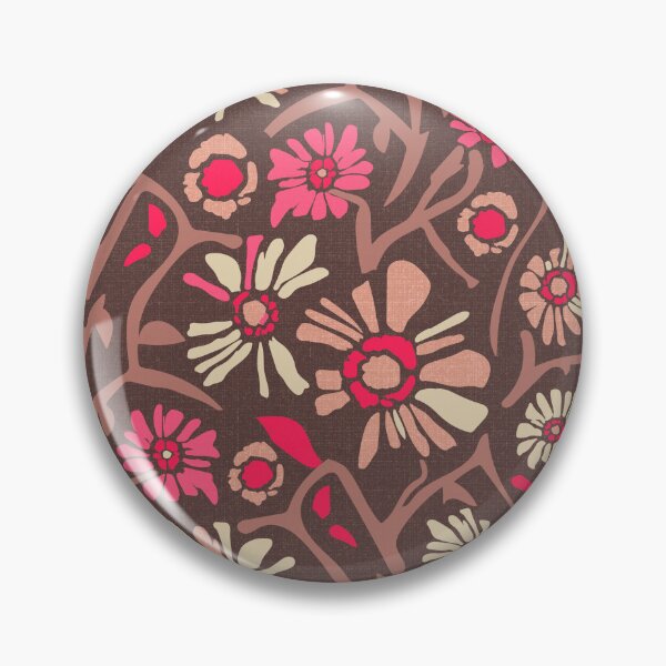 Item preview, Desert. Pink and cream flowers on a brown background designed and sold by Alex  Blud.