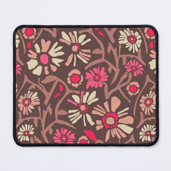 Item preview, Desert. Pink and cream flowers on a brown background designed and sold by Alex  Blud.