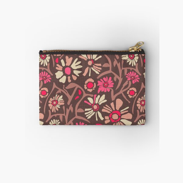 Item preview, Desert. Pink and cream flowers on a brown background designed and sold by Alex  Blud.