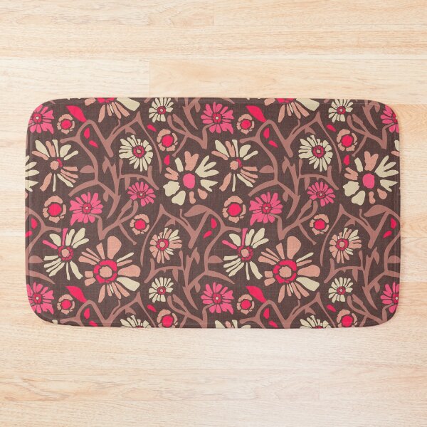 Item preview, Desert. Pink and cream flowers on a brown background designed and sold by Alex  Blud.